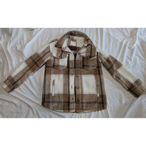 Anthropologie Avec Les Filles Plaid Shirt Jacket Women's Small